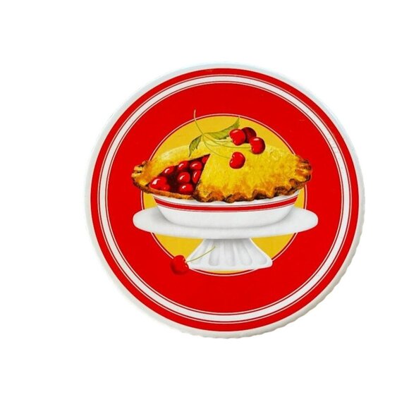 Vintage Ceramic Cake Stand With‎ Cherry Pie Design Kitchen Decor - Picture 6 of 6